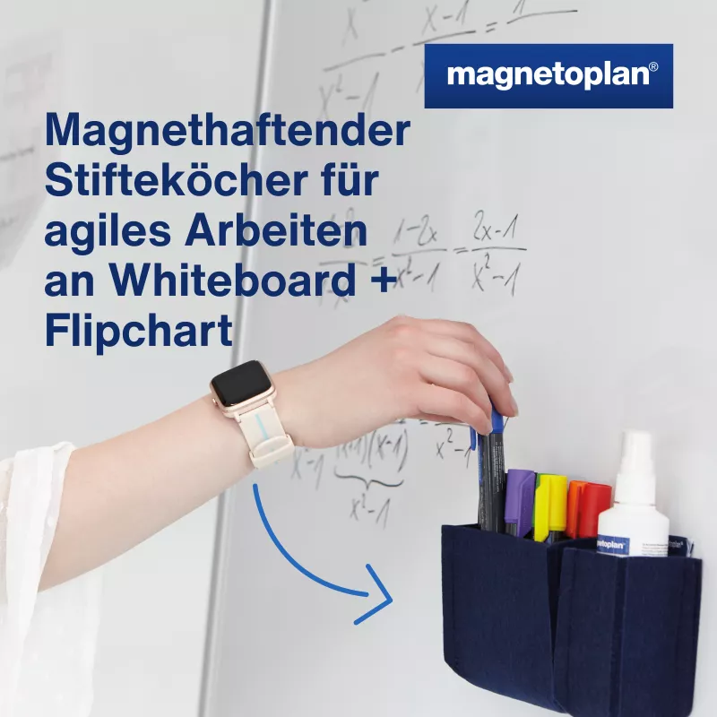 magnetoplan Stiftehalter magnetoTray small 1227614 mėlynas rašiklių laikiklis