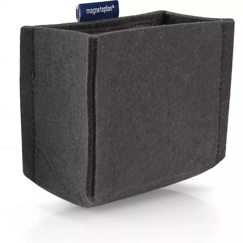 magnetoplan magnetoTray vidutinio dydžio pilkos spalvos veltinio rašiklių laikiklis, magnetinis, pagamintas iš 100% perdirbtų PET butelių 1227701