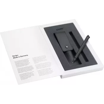 LAMY swift Rollerball rašiklis su odiniu dėklu, matinis juodas, 1238758