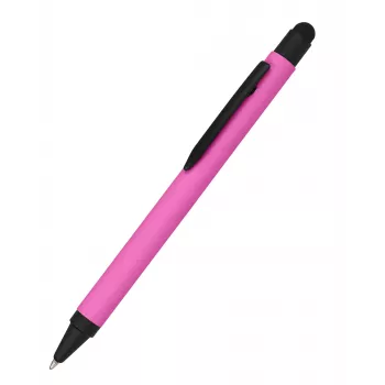 ONLINE SCHREIBGERÄTE ALU Stylus tušinukas su capacitive stiliumi, rausvas, mėlynas rašalas, aliumininis korpusas, ištraukiamas, papildomas, 1 vnt. (32117/3D)