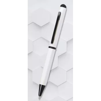 ONLINE SCHREIBGERÄTE Hexagon Stylus tušinukas su Capacitive stiliumi, baltas korpusas, mėlynas rašalas, 1 vnt. (21031/3D)
