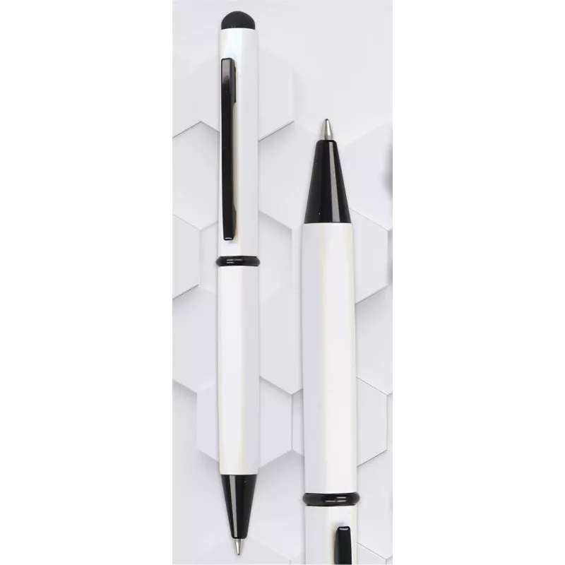 ONLINE SCHREIBGERÄTE Hexagon Stylus tušinukas su Capacitive stiliumi, baltas korpusas, mėlynas rašalas, 1 vnt. (21031/3D)