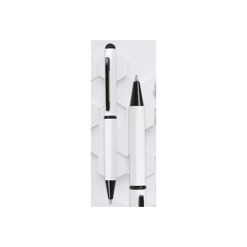 ONLINE SCHREIBGERÄTE Hexagon Stylus tušinukas su Capacitive stiliumi, baltas korpusas, mėlynas rašalas, 1 vnt. (21031/3D)