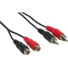 Good Connections 2x RCA male to 2x RCA female stereo audio extension cable, 1,5 m, juodas AS-2CV2