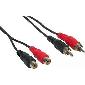 Good Connections 2x RCA male to 2x RCA female stereo audio extension cable, 1,5 m, juodas AS-2CV2