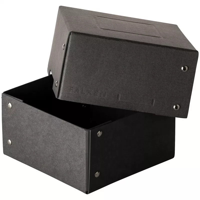 FALKEN PURE 150x150mm dokumentų dėžutė 1050 lapų juoda 16,0 x 16,0 x 8,5 cm, 1 vnt. (22001744000F)