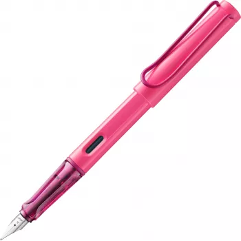 LAMY Safari plunksnakočio rašiklis Neon Pink su vidutine (M) plunksna - 1241892