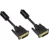 Good Connections DVI-D Dual Link kabelis 24+1 vyriškas-vyriškas, auksuoti kontaktai, feritinis filtras, juodas, 1,8 m (4310-DG2)