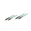 GoodConnections OM3 Duplex Multimode Fiber Optinis Patch Kabelis ST/ST 15m Aqua LSZH LW-815ST3