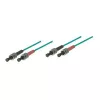GoodConnections OM3 Duplex Multimode Fiber Optinis Patch Kabelis ST/ST 15m Aqua LSZH LW-815ST3
