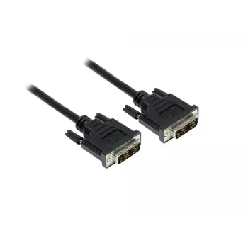GoodConnections DVI-D Single Link kabelis 18+1 vyriškas-vyriškas, 1,8m, juodas, auksuoti kontaktai, dvigubai ekranuotas, HDCP, 1920x1200 4310-DD2