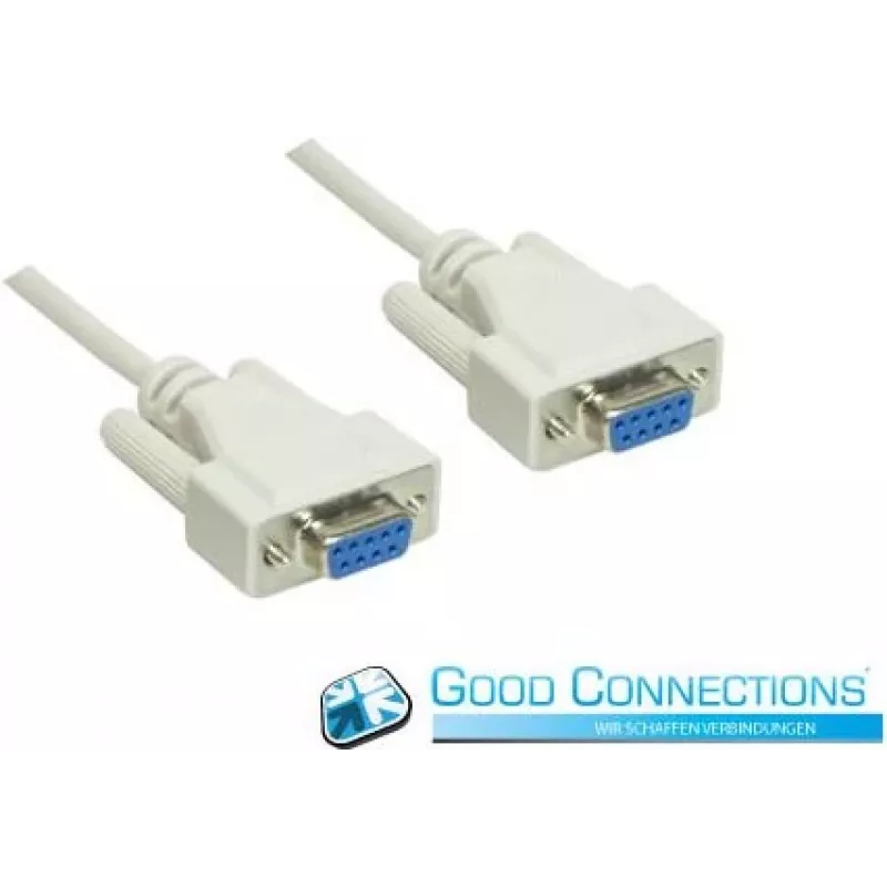 GoodConnections RS-232 serijinis kabelis DB9 moteriškas į DB9 moterišką 1:1, 1,8 m 4609-FF2