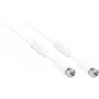 GoodConnections F-Type į F-Type koaksialinis kabelis su ferito šerdimi, 100% ekranuotas, 2,5 m, baltas (S-FP25W)