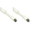 GoodConnections F-Type į F-Type koaksialinis kabelis su ferito šerdimi, 100% ekranuotas, 2,5 m, baltas (S-FP25W)
