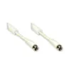 GoodConnections F-Type į F-Type koaksialinis kabelis su ferito šerdimi, 100% ekranuotas, 2,5 m, baltas (S-FP25W)