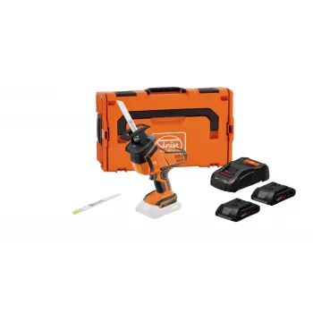 FEIN ASAS 18-21 K AS Set akumuliatorinis slenkstinis pjūklas 18 V 4 Ah su 2 baterijomis, įkrovikliu ir dėklu 71330162000