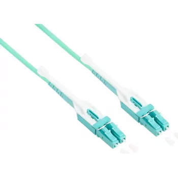 Good Connections OM3 dvigubas daugiamodis šviesolaidinis komutacinis kabelis LC/LC Uniboot LSZH akvamarino 15m (LW-U815LC3)