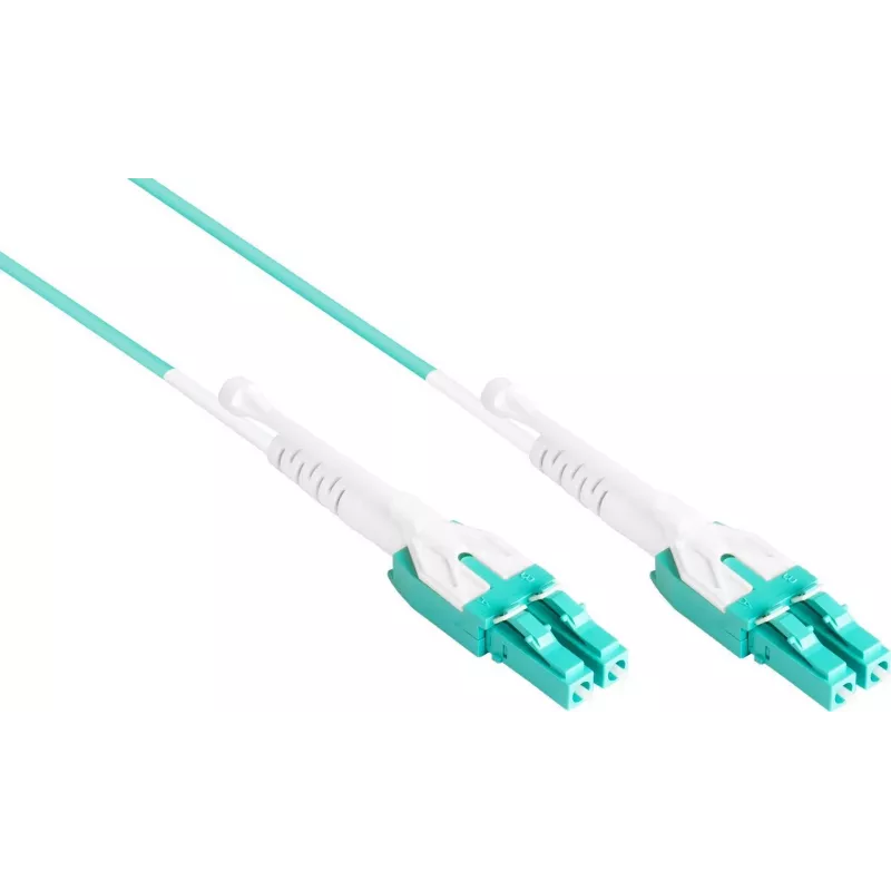 Good Connections OM3 dvigubas daugiamodis šviesolaidinis komutacinis kabelis LC/LC Uniboot LSZH akvamarino 15m (LW-U815LC3)