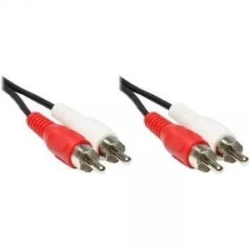 GoodConnections Stereo RCA garso kabelis, 2x RCA male į 2x RCA male, 1,5 m, juodas 5901-D