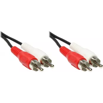 GoodConnections Stereo RCA garso kabelis, 2x RCA male į 2x RCA male, 1,5 m, juodas 5901-D
