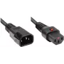 GoodConnections Alcasa C14/C13 maitinimo prailginimo kabelis 1m juodas 10A 250V 1600-IEC10