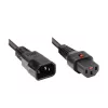 GoodConnections Alcasa C14/C13 maitinimo prailginimo kabelis 1m juodas 10A 250V 1600-IEC10