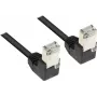 Good Connections Cat 5e F/UTP tinklo kabelis, 3m, juodas, 90° kampu žemyn nukreipti RJ45 jungtys 805S-030WI