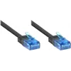 GoodConnections Cat. 6a U/UTP plokščias tinklo kabelis, 500 MHz, juodas, 1 m 8060-HF015S
