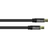GoodConnections SmartFLEX antenos kabelis, IEC koaksialinis vyriškas į moterišką, auksuotas, keturių sluoksnių ekranavimas, 120 dB, juodas, 7,5 m (GC-M2056)