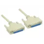 GoodConnections Null Modem laidas, DB25 moteriškas į moterišką, 3m, nikeliuotas, dvigubai ekranuotas, juodas 4030-3