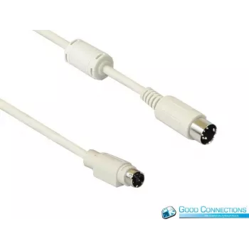 Good Connections PS/2 į AT klaviatūros adapterio kabelis (Mini DIN 6-pin male į DIN 5-pin male, 0,2 m, juodas) 4251-STS