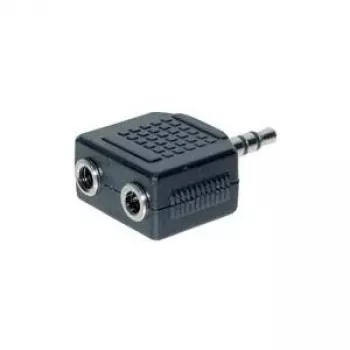 GoodConnections AD-352BU audio Y-adapterio kabelis 3,5mm stereo tėvinis į 2x 3,5mm stereo motininius 20cm juodas