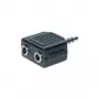 GoodConnections AD-352BU audio Y-adapterio kabelis 3,5mm stereo tėvinis į 2x 3,5mm stereo motininius 20cm juodas