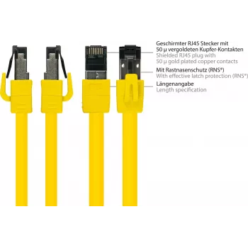 GoodConnections Alcasa 8080-030Y Cat8.1 S/FTP tinklo kabelis, 3 m, geltonas