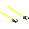 GoodConnections SATA III 6 Gb/s kabelis su metaliniais fiksatoriais, 0,30 m, geltonas 5047-A03Y
