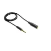 GoodConnections 3.5mm TRRS garso prailginimo kabelis, vyriškas į moterišką, 5m, juodas AS-35V4B5