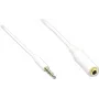 GoodConnections 3,5 mm 4 polių TRRS garso prailginimo kabelis, tėvas-motina, baltas, 5 m AS-35V4W5