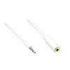 GoodConnections 3,5 mm 4 polių TRRS garso prailginimo kabelis, tėvas-motina, baltas, 5 m AS-35V4W5