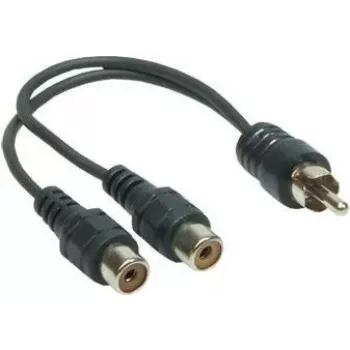 Good Connections 5901-KA garso adapterio kabelis, 1x RCA vyriškas į 2x RCA moteriškus, 0,2m, juodas
