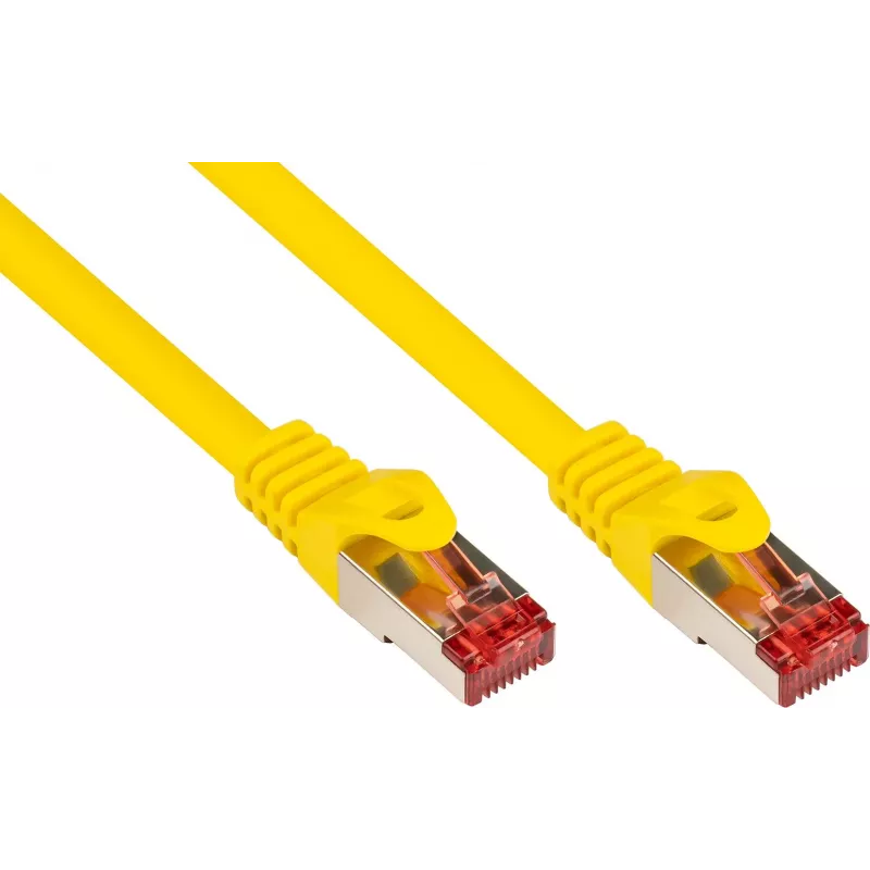 GoodConnections RNS® Cat. 6 S/FTP tinklo kabelis su apsauginiu fiksatoriumi, PiMF, PVC, 250 MHz, geltonas, 25 m 8060-250Y