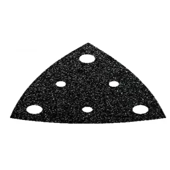 FEIN delta šlifavimo lapeliai su Velcro tvirtinimu, perforuoti, grūdėtumas 120, kampo matmuo 80 mm, 50 vnt. paketas (63717112017)
