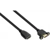 Good Connections HDMI montavimo kabelis, HDMI Type A female į panelinį female, 0,3 m, juodas HDMI-AD23