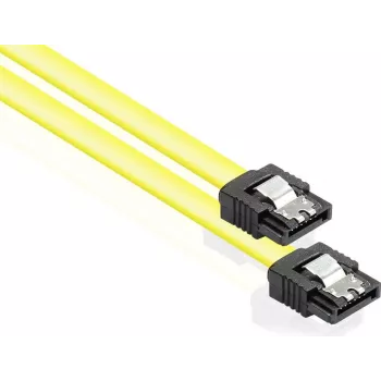 GoodConnections SATA 6 Gb/s kabelis su metaliniu fiksatoriumi, 0,50 m, geltonas 5047-A05Y