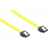 GoodConnections SATA 6 Gb/s kabelis su metaliniu fiksatoriumi, 0,50 m, geltonas 5047-A05Y