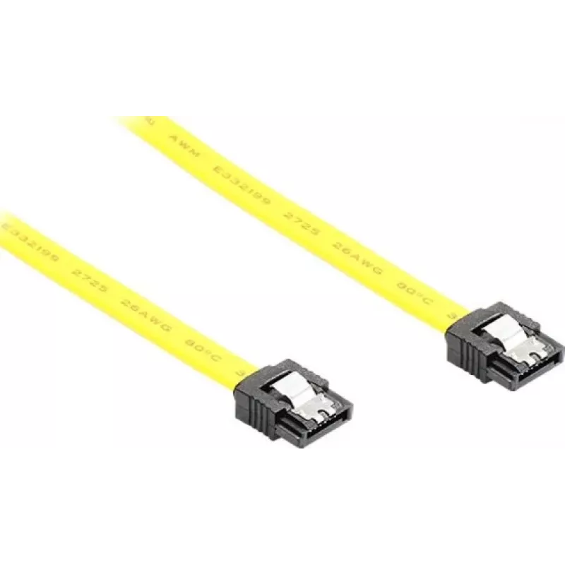 GoodConnections SATA 6 Gb/s kabelis su metaliniu fiksatoriumi, 0,50 m, geltonas 5047-A05Y