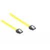 GoodConnections SATA 6 Gb/s kabelis su metaliniu fiksatoriumi, 0,50 m, geltonas 5047-A05Y