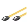 GoodConnections SATA 6 Gb/s kabelis su metaliniu fiksatoriumi, 0,50 m, geltonas 5047-A05Y