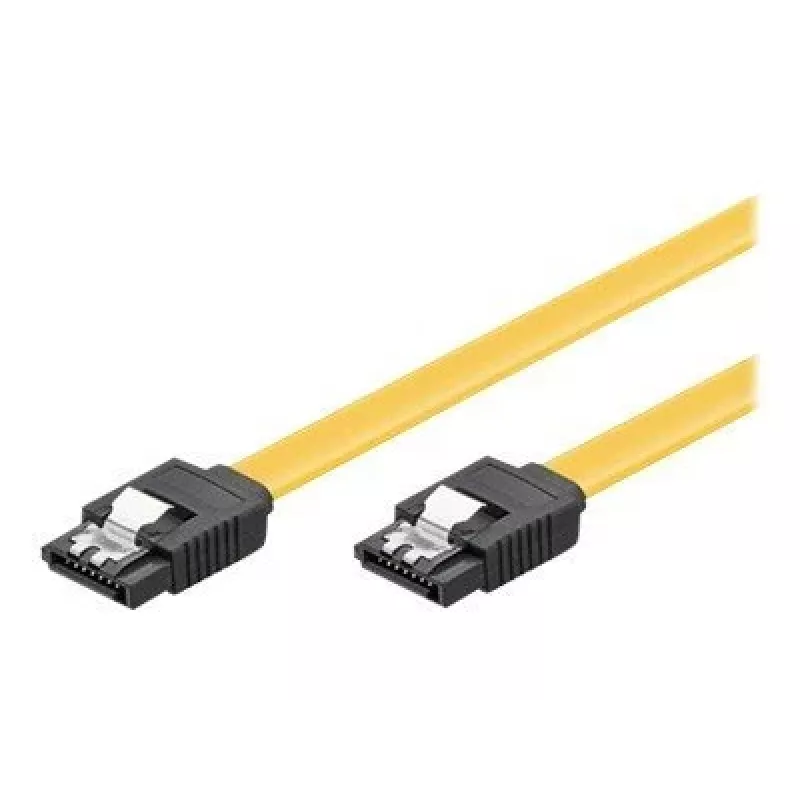GoodConnections SATA 6 Gb/s kabelis su metaliniu fiksatoriumi, 0,50 m, geltonas 5047-A05Y