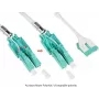 GoodConnections Alcasa LW-U820LC3 dvigubas daugiamodis OM3 LC-LC šviesolaidinis pataisos kabelis, 20 m, akvamarino spalvos