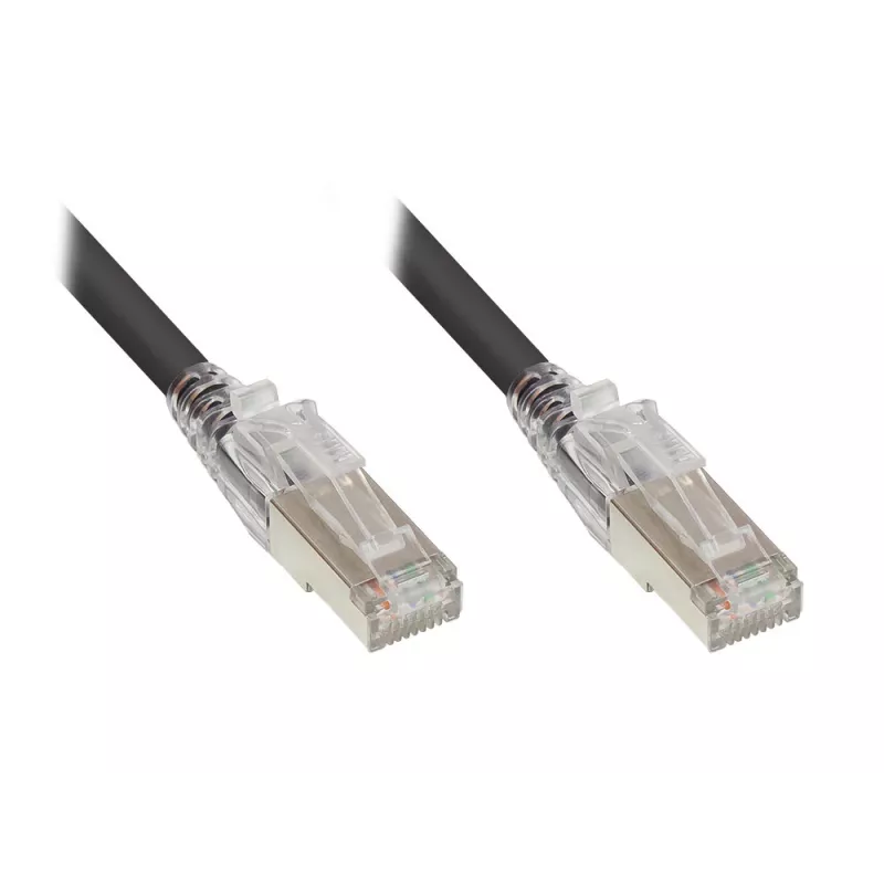 GoodConnections Cat.6A S/FTP tinklo kabelis su RNS® fiksavimo apsauga, LSZH, 5m, juodas 8060-HV050S